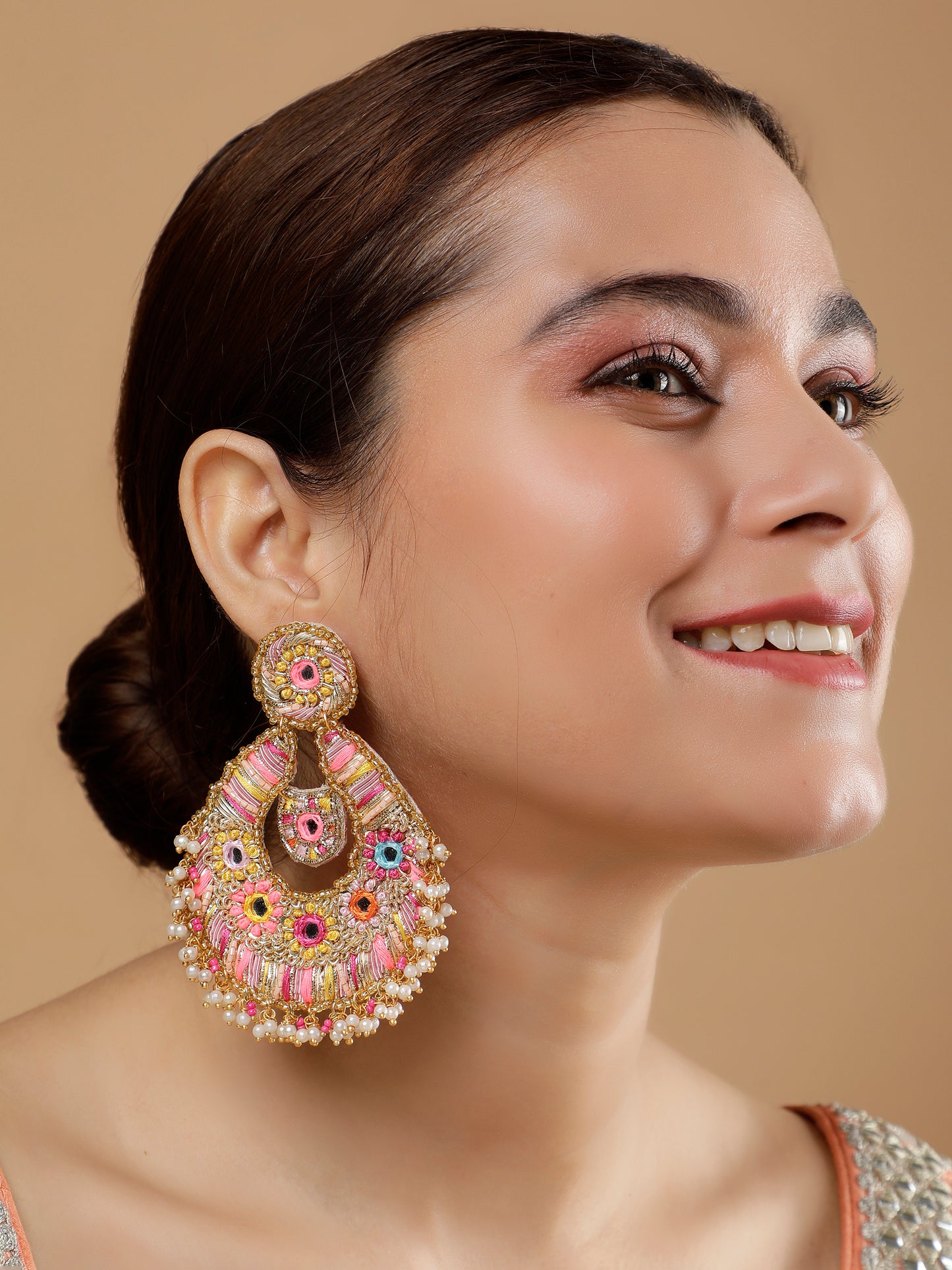 Beaming Bud Orange Earring