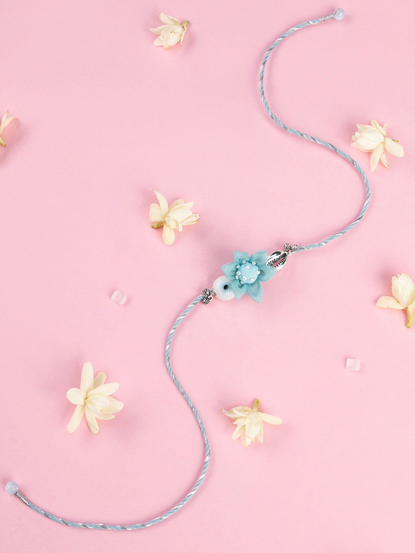 Floral Evil Eye Brother Rakhi - Blue