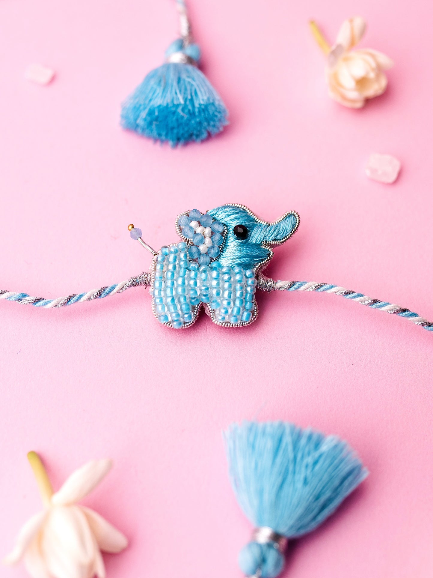 Decorative elephant kids rakhi