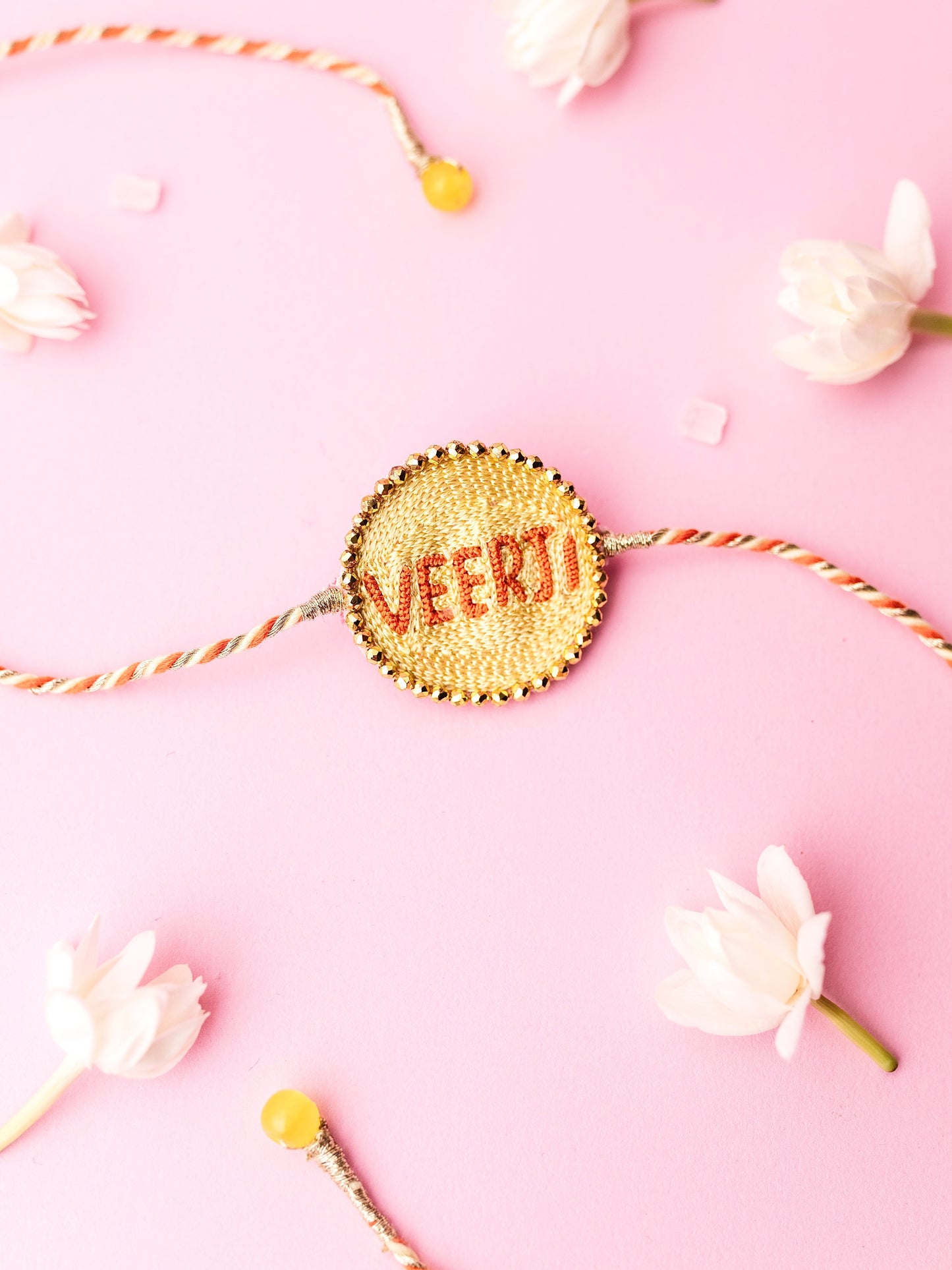 Decorative rakhi with veerji text