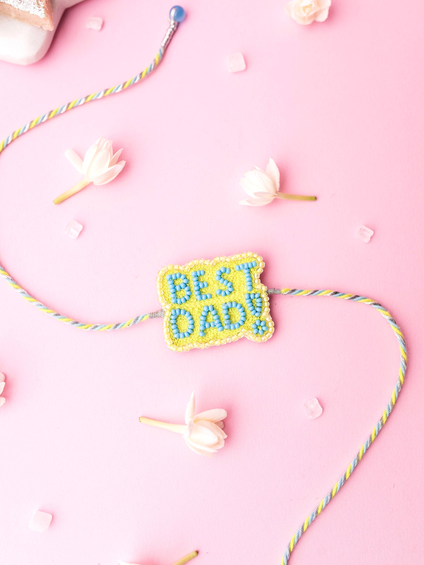 Decorative brother rakhi with best dad text