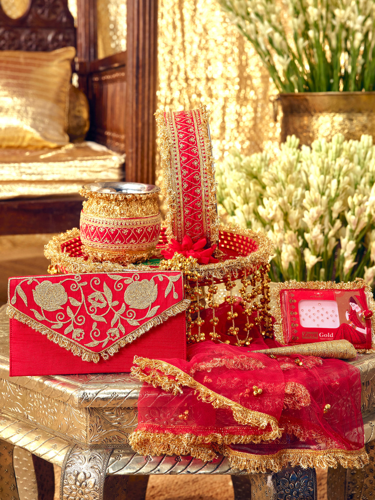 Tota Maina Karwa Chauth Envelope - Red