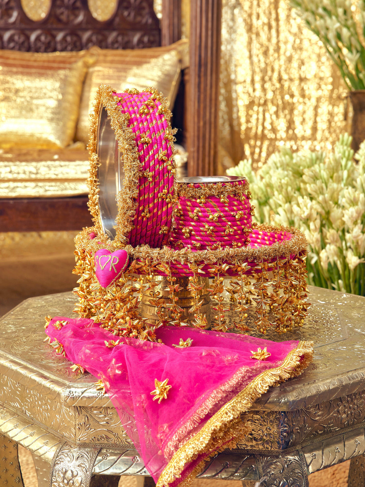 Kumkum Karwa Chauth Channi - Rani Pink