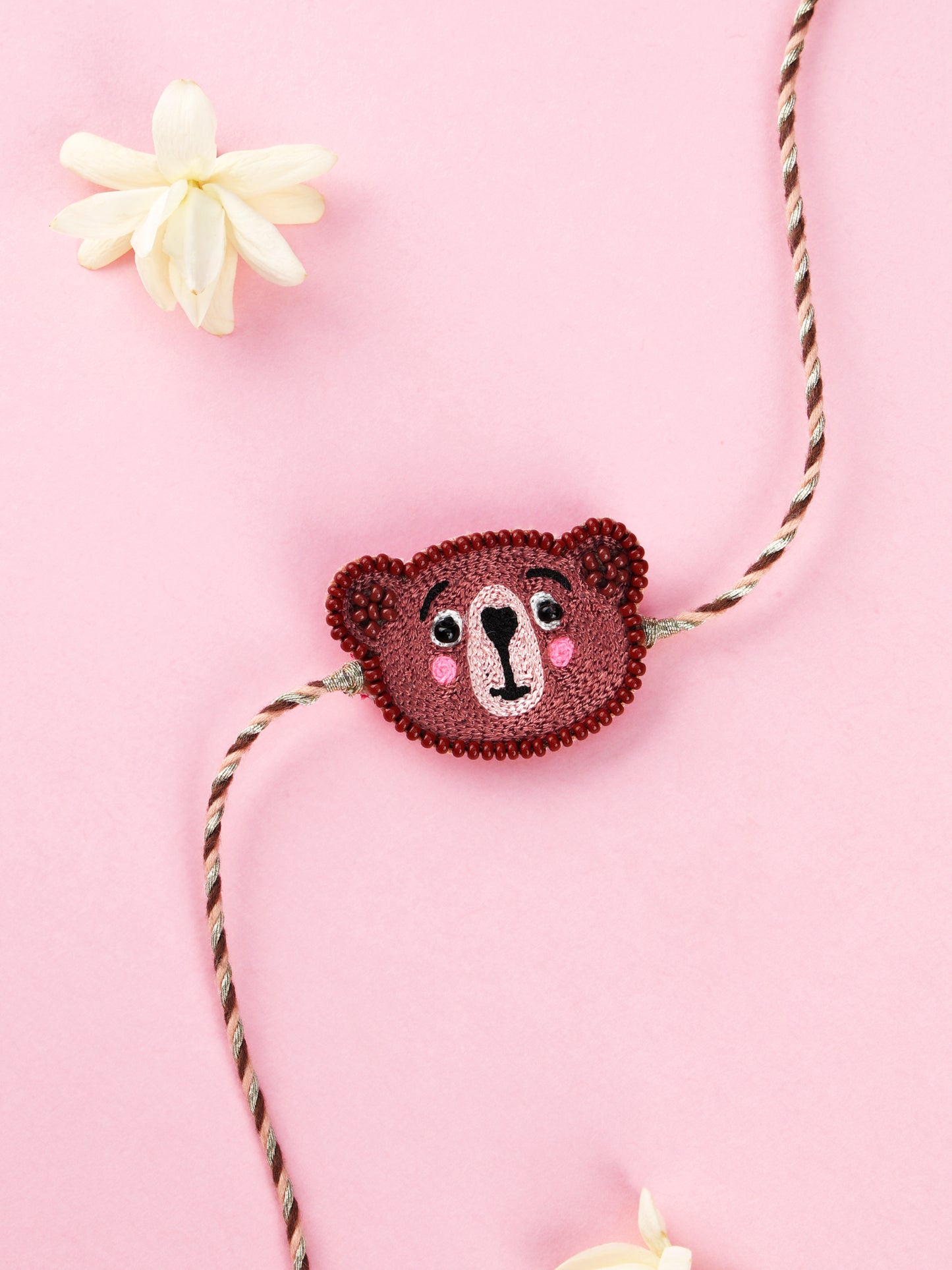 Handmade Brown Teddy Kids Rakhi for Raksha Bandhan gifting