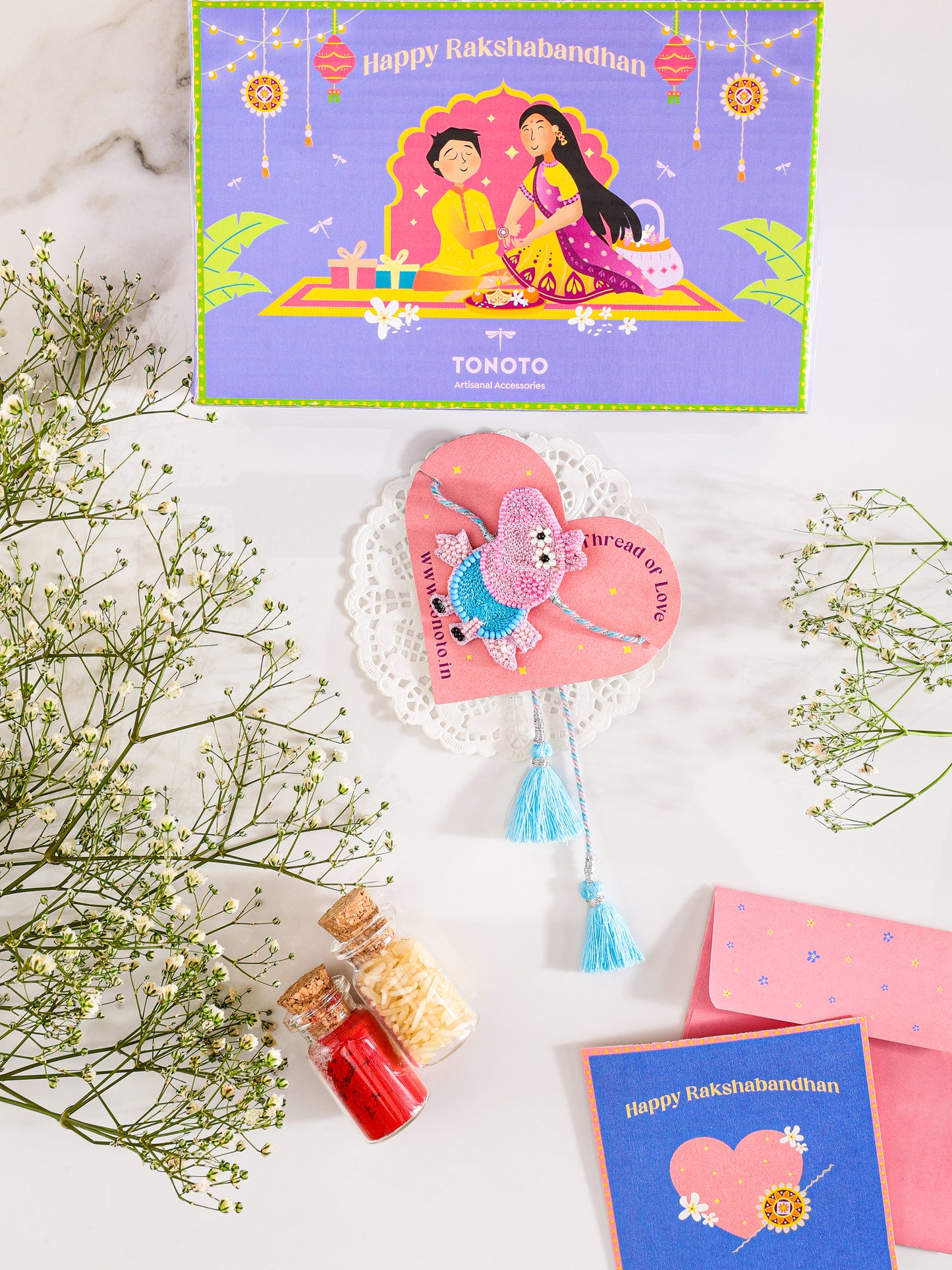 Decorative cartoon pig kids rakhi