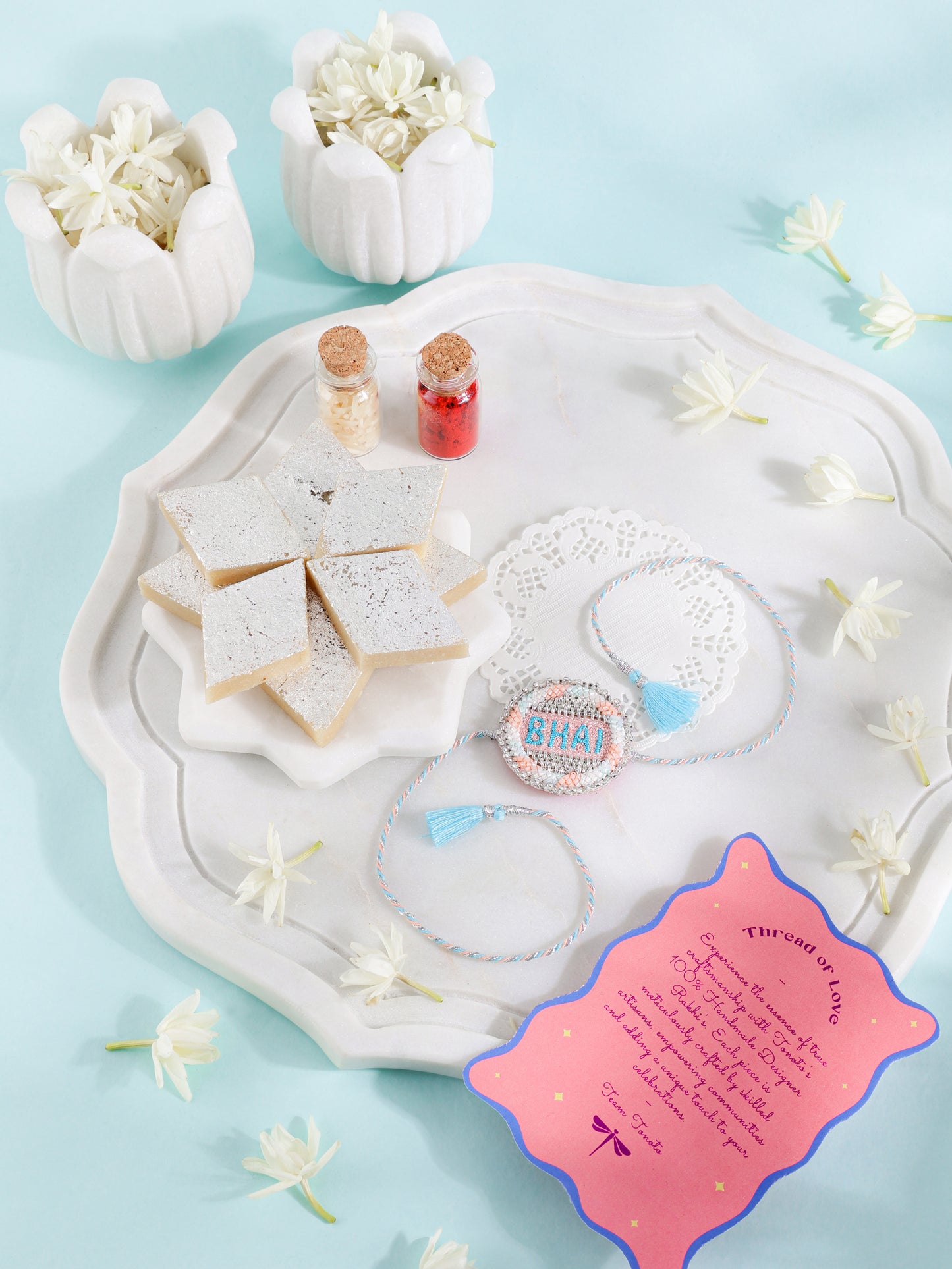 Decorative brother rakhi bhai text