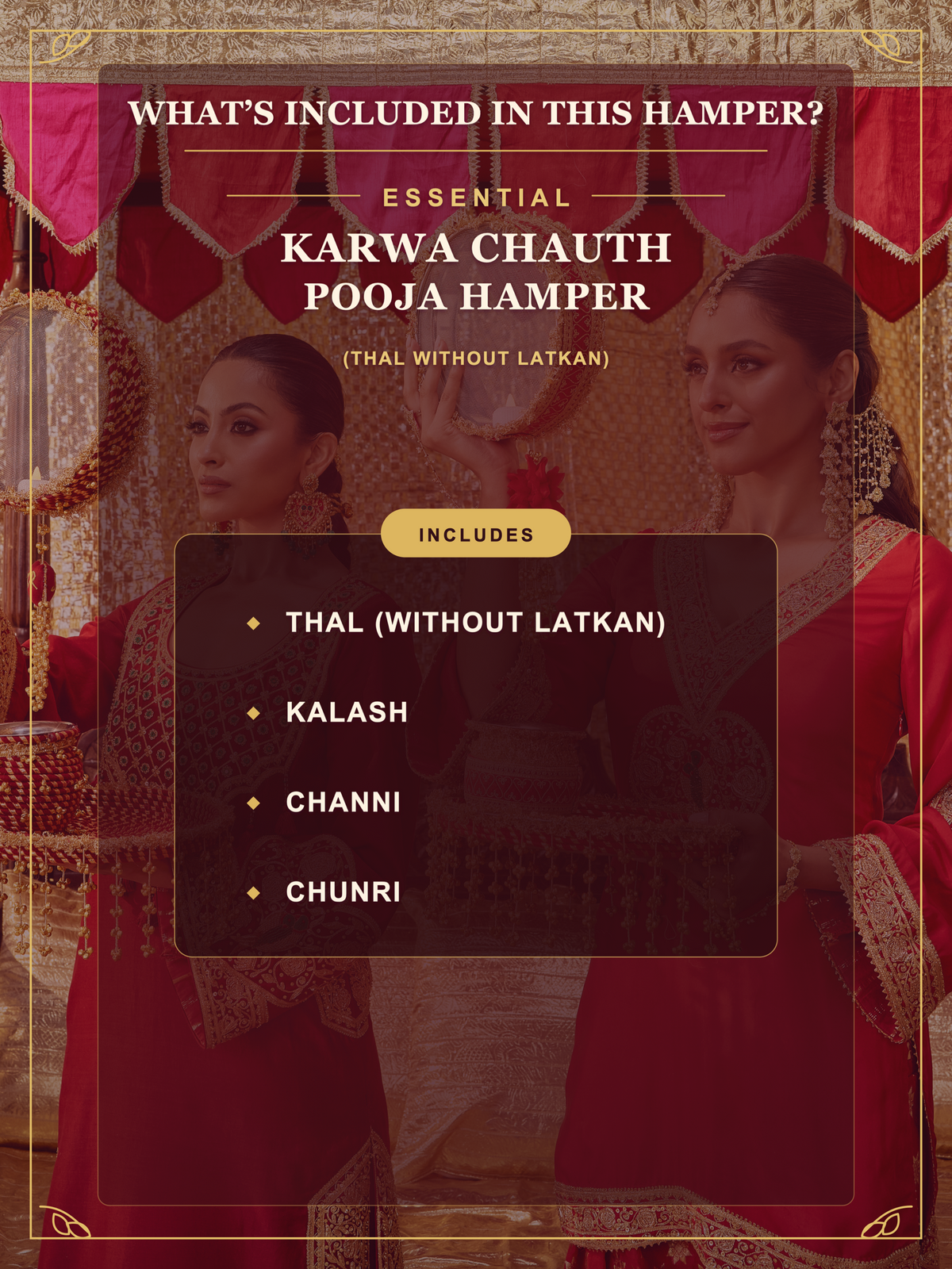 Sitara Essential Karwa Chauth Pooja Hamper (Thali Without Latkan)