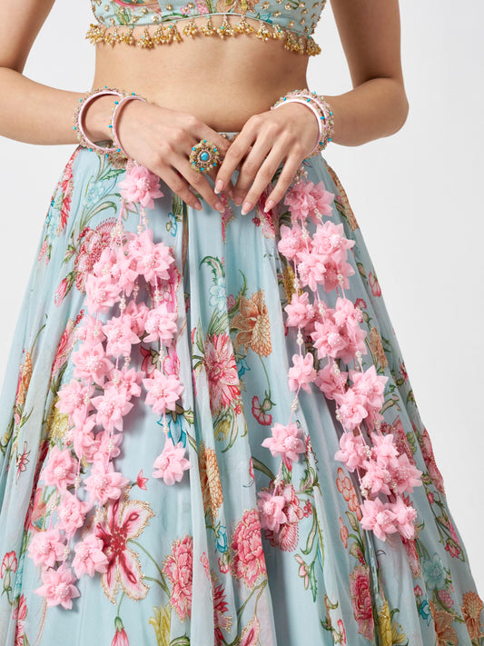 Rose Floral Pair of Latkans