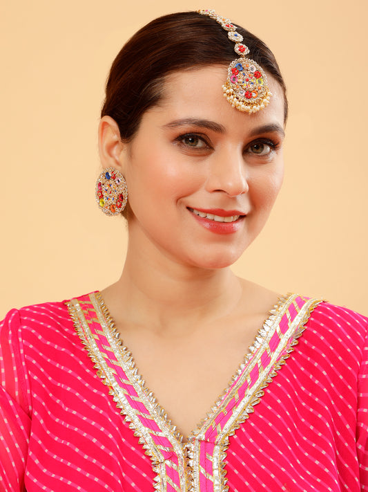 Selina (Earrings & Mangtikka)