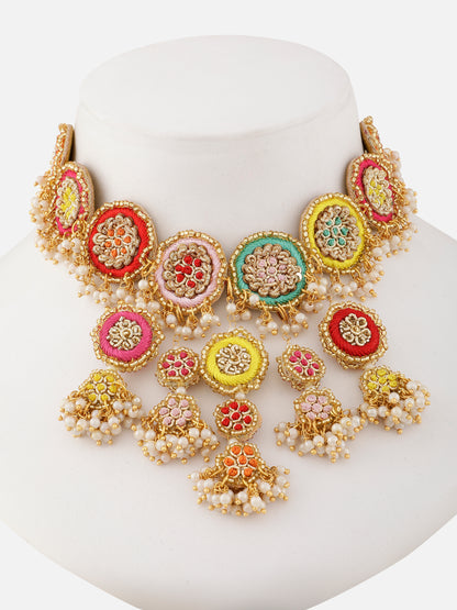 Ramya (Earrings, Mathapatti, Necklace & Pair of Hathphool)