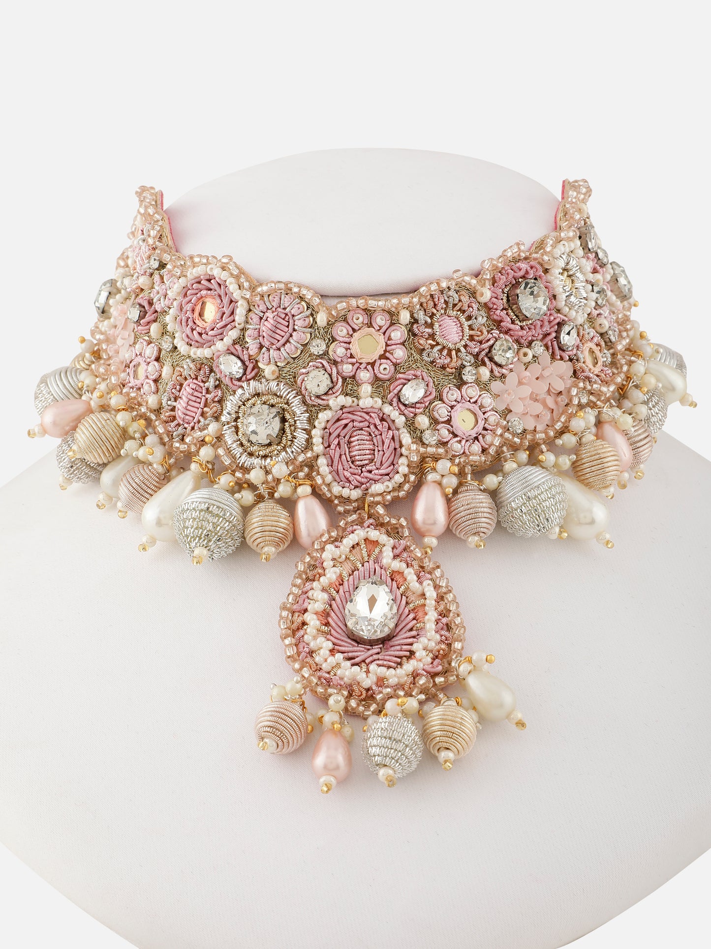 Khoobsurat Pink (Earrings & Necklace)