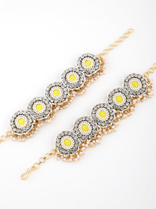 Falguni Yellow Pair of Bracelets