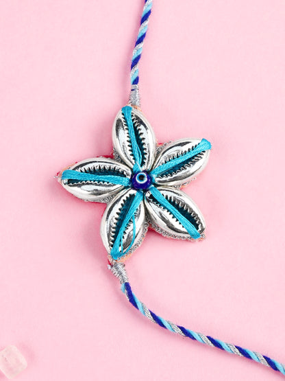 Cowrie Silver Brother Rakhi - Rakhi for Brother by Tonoto