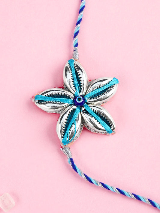 Cowrie Silver Brother Rakhi - Rakhi for Brother by Tonoto
