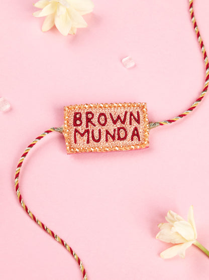 Handmade Brown Munda Rakhi  for Raksha Bandhan gifting