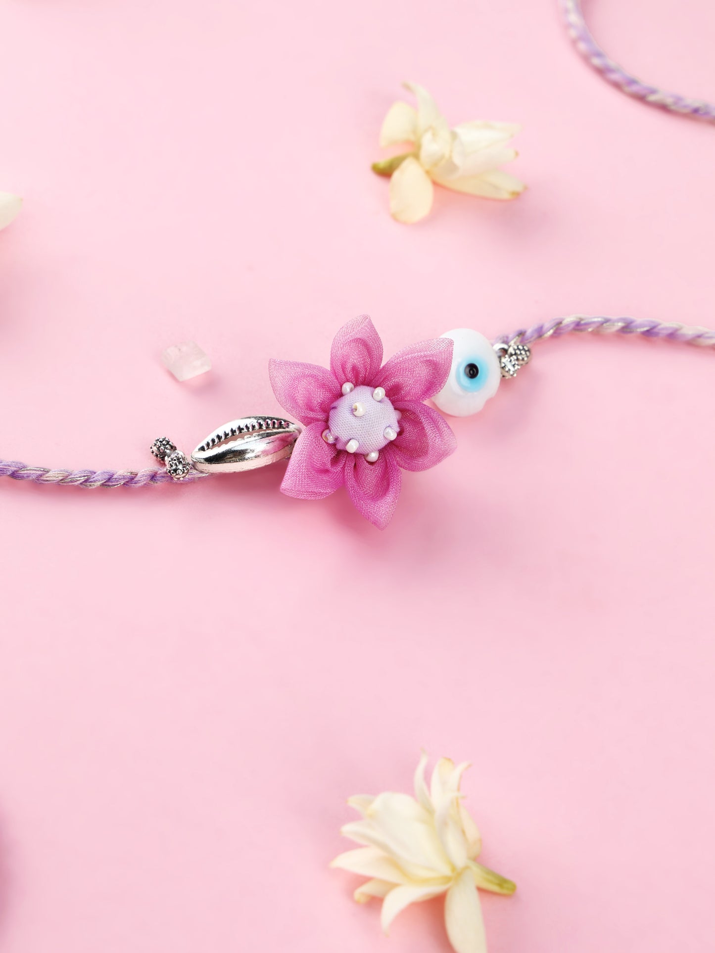 Floral Evil Eye Brother Rakhi - Lilac -Rakhi for Brother by Tonoto
