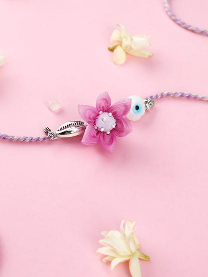 Floral Evil Eye Brother Rakhi - Lilac -Rakhi for Brother by Tonoto
