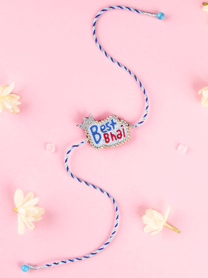 Handmade Best Bhai Brother Rakhi - Blue for Raksha Bandhan gifting