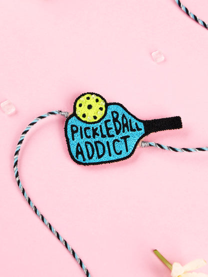 Handmade Pickleball Addict Brother Rakhi for Raksha Bandhan gifting