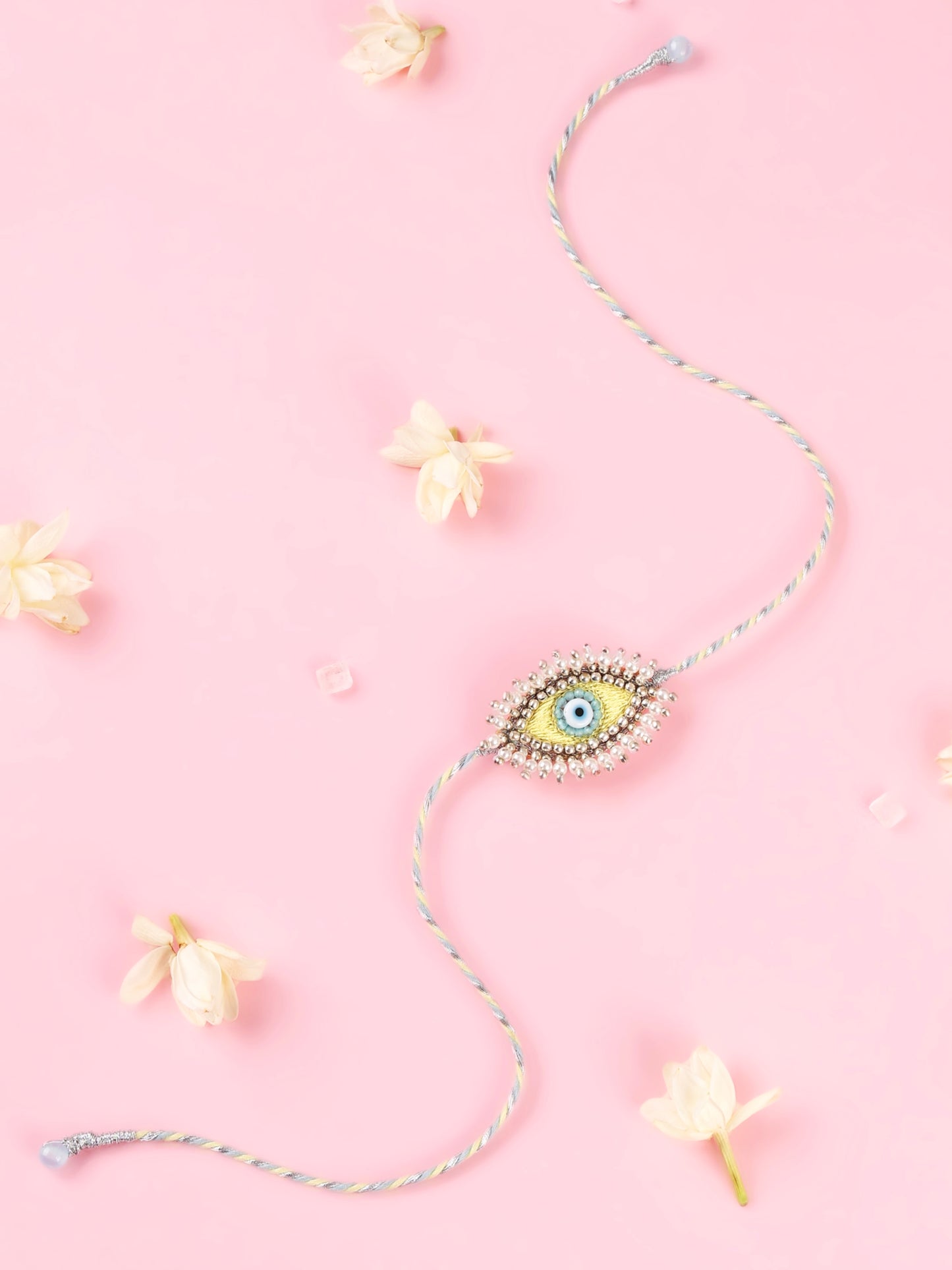 Handmade Evil Eye Yellow Brother Rakhi 2026 for Raksha Bandhan gifting