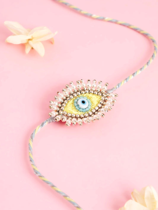 Evil Eye Yellow Brother Rakhi 2026 - Rakhi for Brother by Tonoto