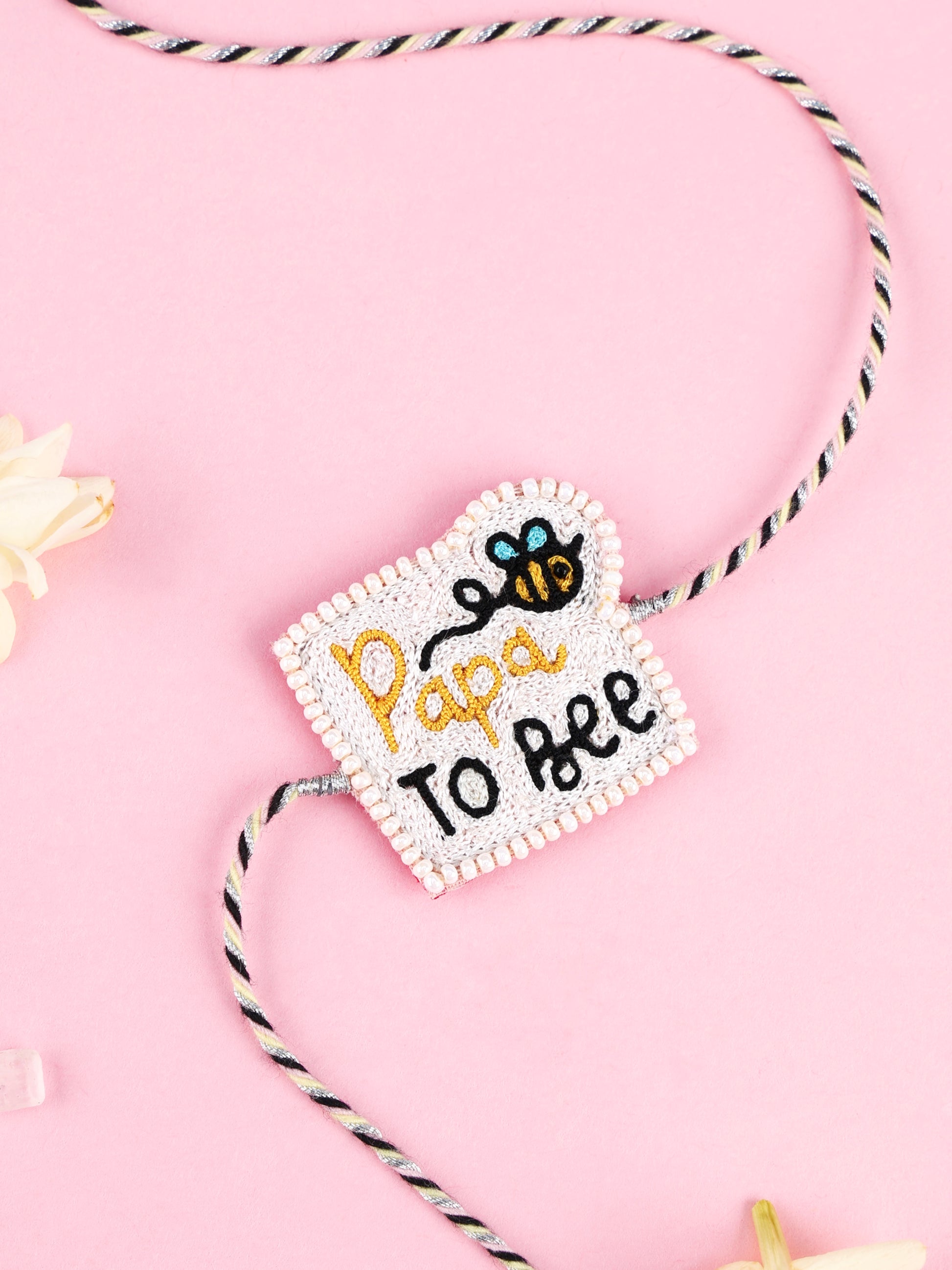 Handmade Papa To Bee Brother Rakhi for Raksha Bandhan gifting