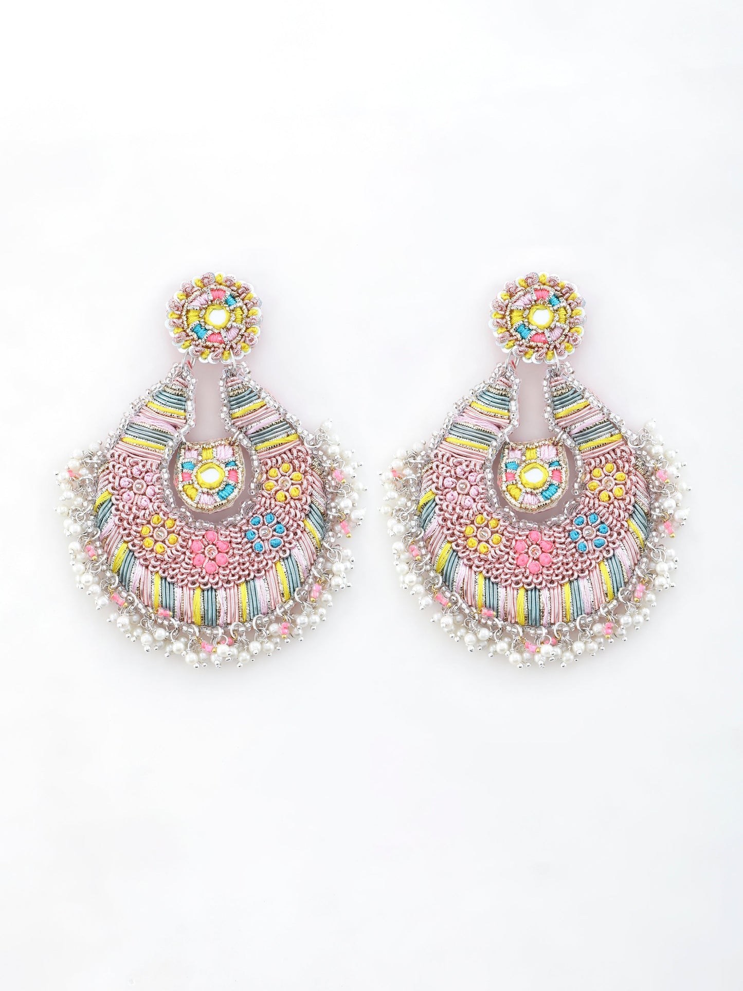 Beaming Bud Pink (Earrings, Mathapatti & Pair Of Haathphool)