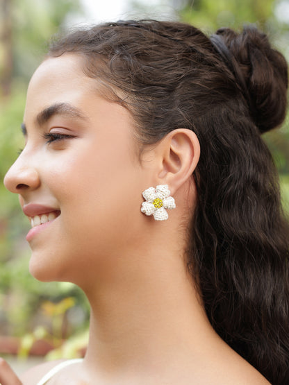Bloom Earrings - White