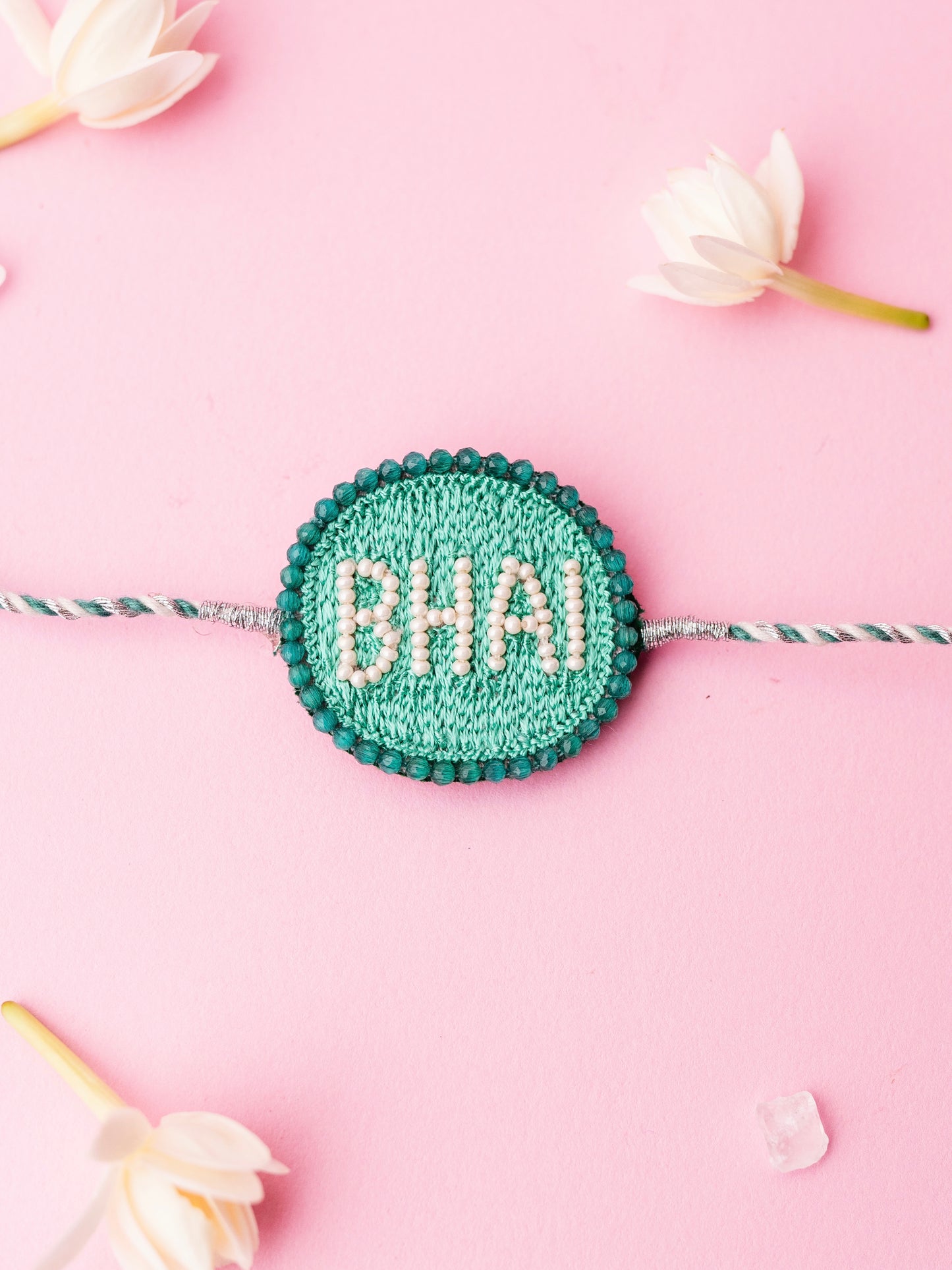 Decorative rakhi with bhai text
