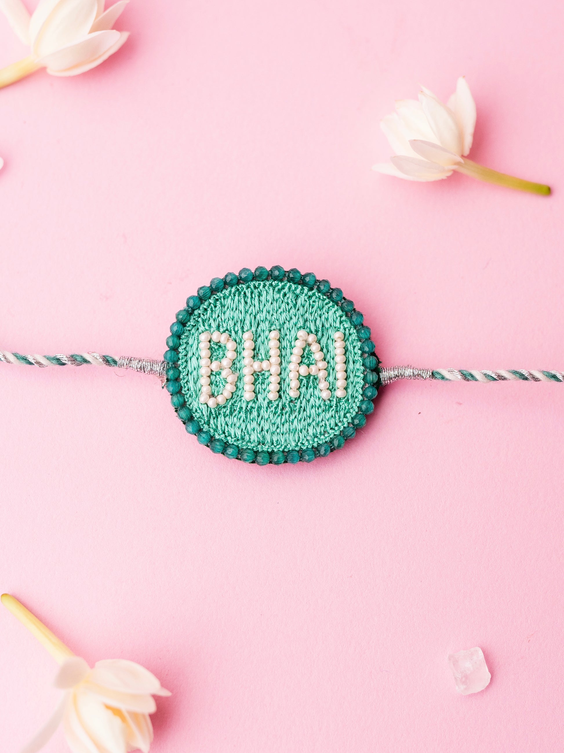 Decorative rakhi with bhai text