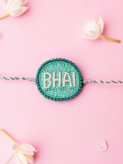 Decorative rakhi with bhai text