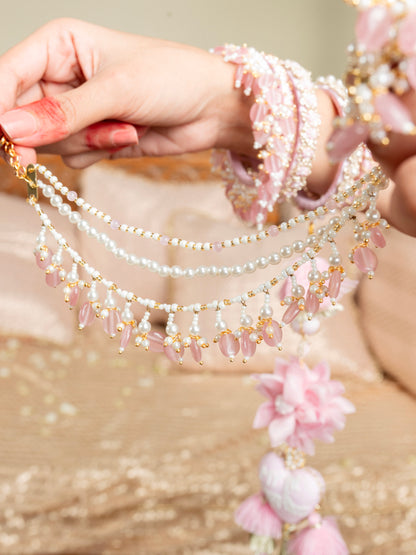 Long Chand Earrings with Earchains