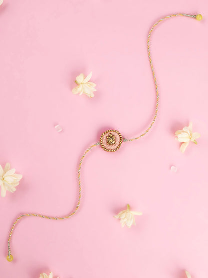 Handmade Tortoise Gold Rakhi for Raksha Bandhan gifting