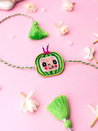 Decorative melon kids rakhi