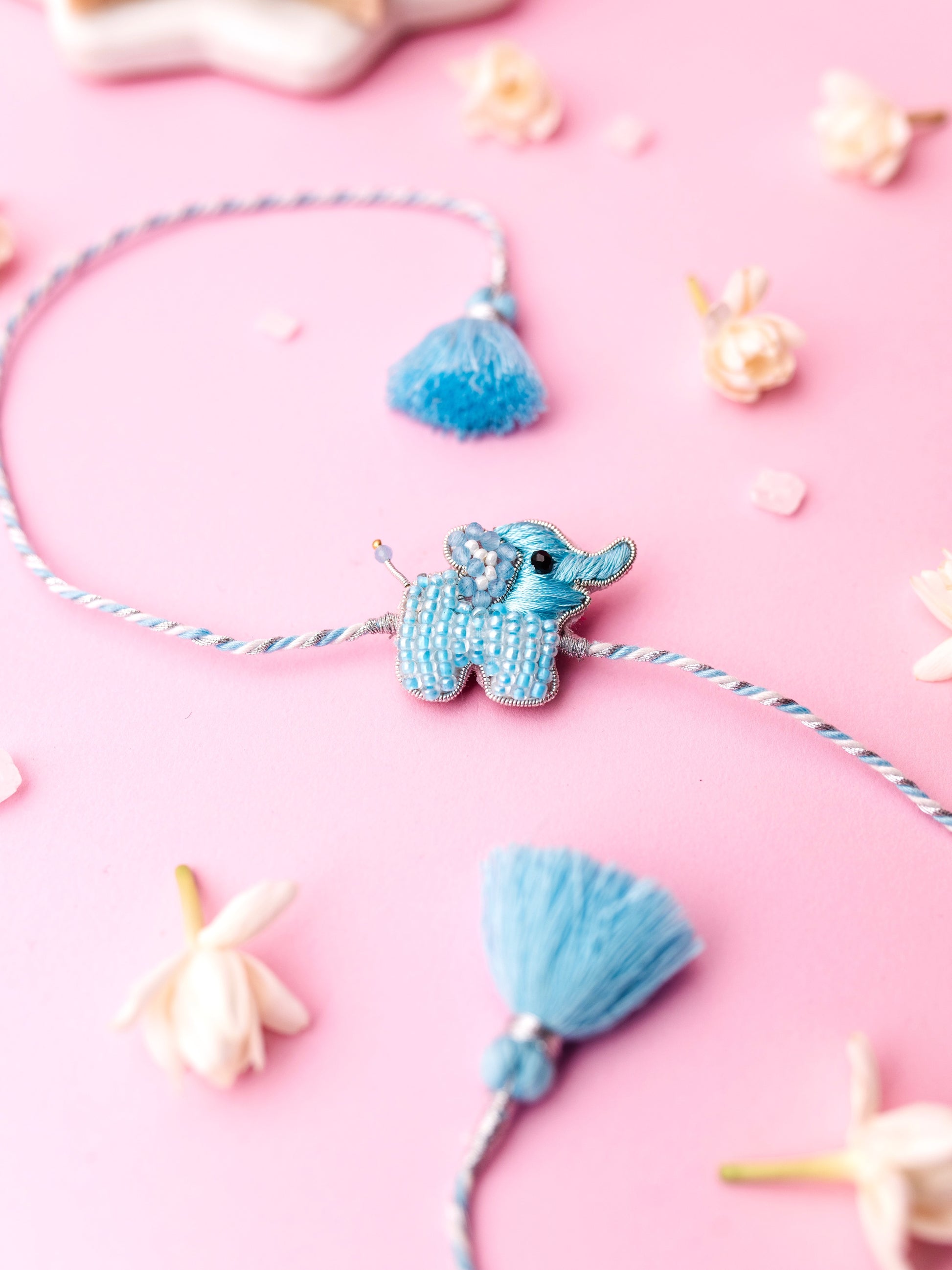 Decorative elephant kids rakhi