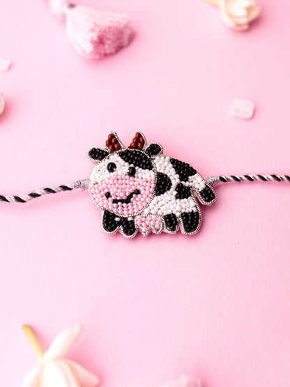 Decorative cow kids rakhi
