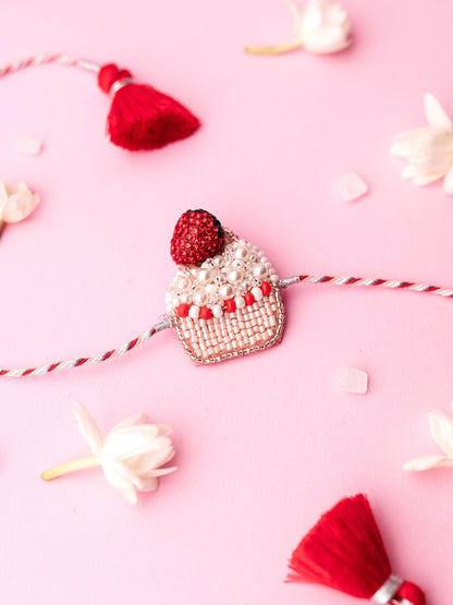 Decorative cup cake kids rakhi