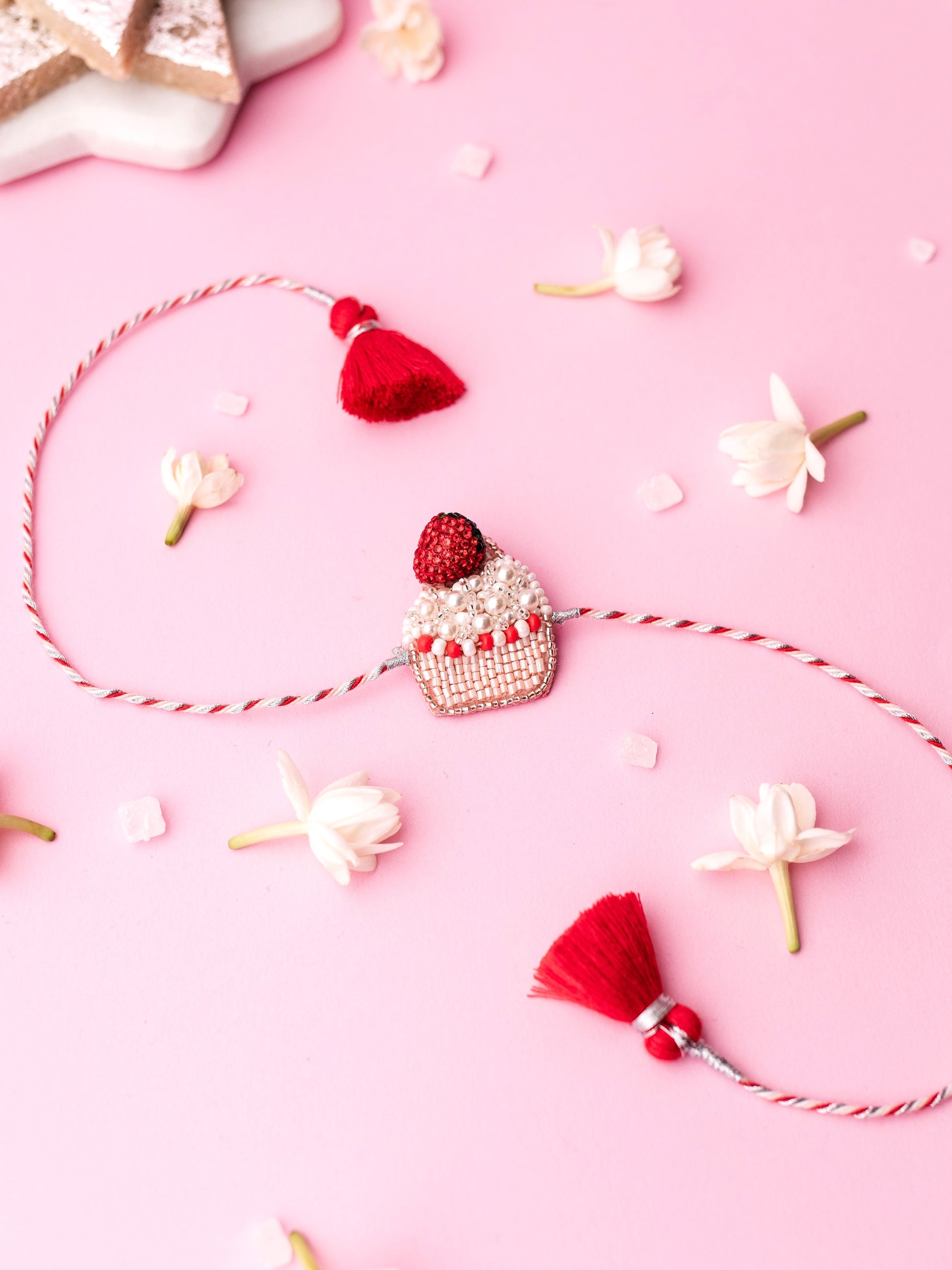 Decorative cup cake kids rakhi