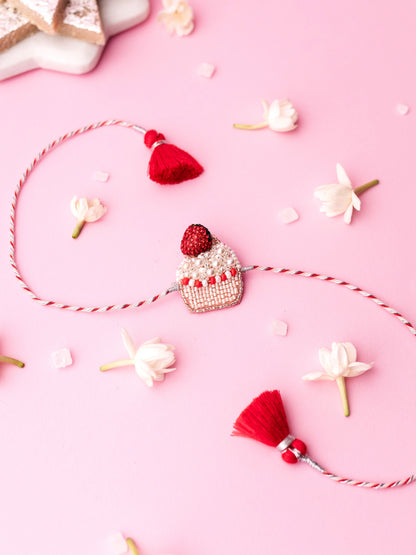 Decorative cup cake kids rakhi