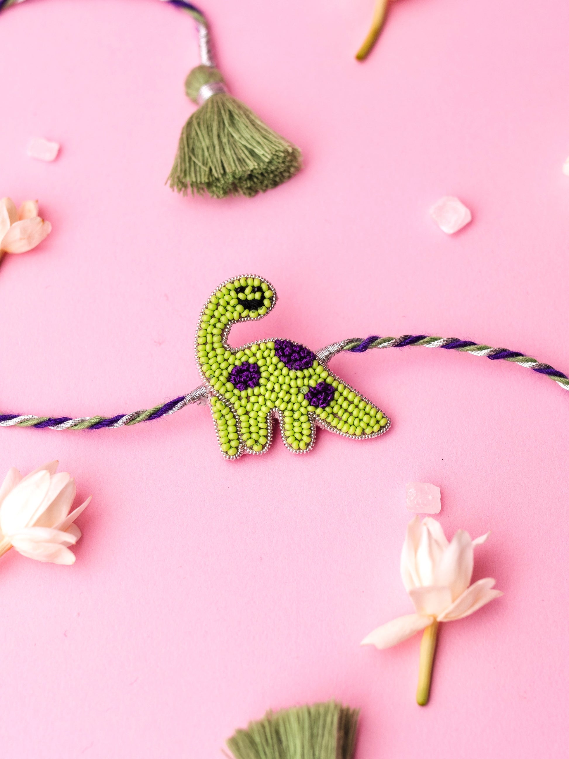 Decorative dinosaur kids rakhi