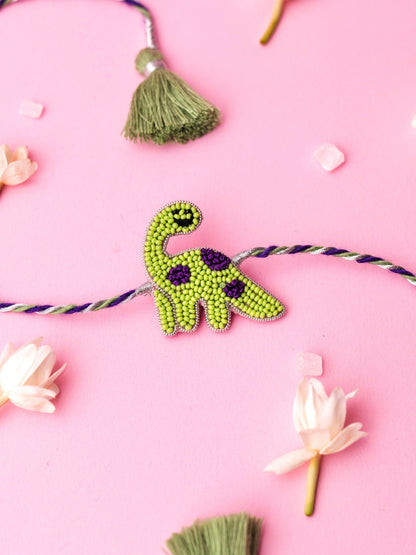Decorative dinosaur kids rakhi