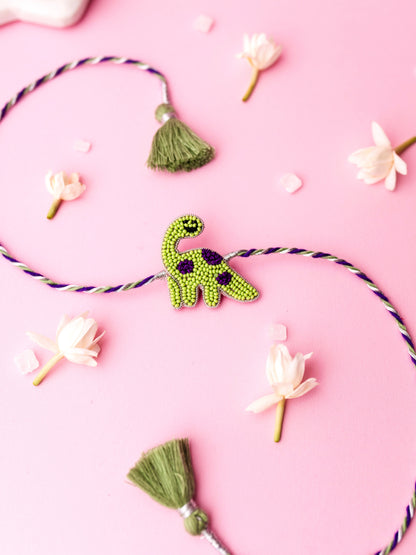 Decorative dinosaur kids rakhi