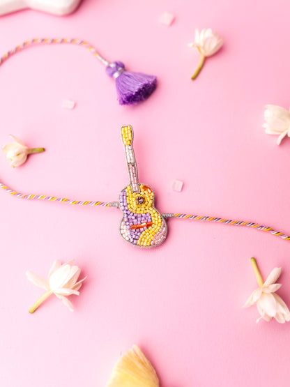 Decorative guitar kids rakhi
