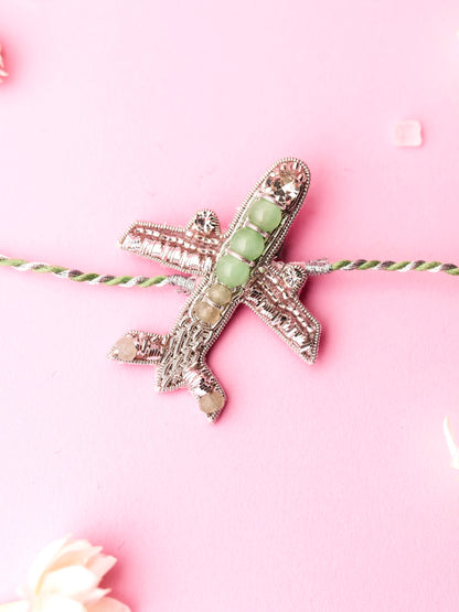 Decorative aeroplane rakhi 