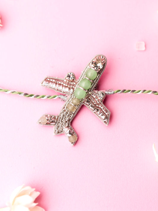 Decorative aeroplane rakhi 