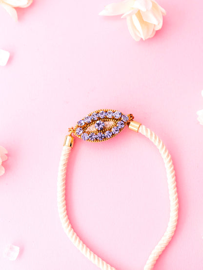 Decorative evil eye bracelet brother rakhi