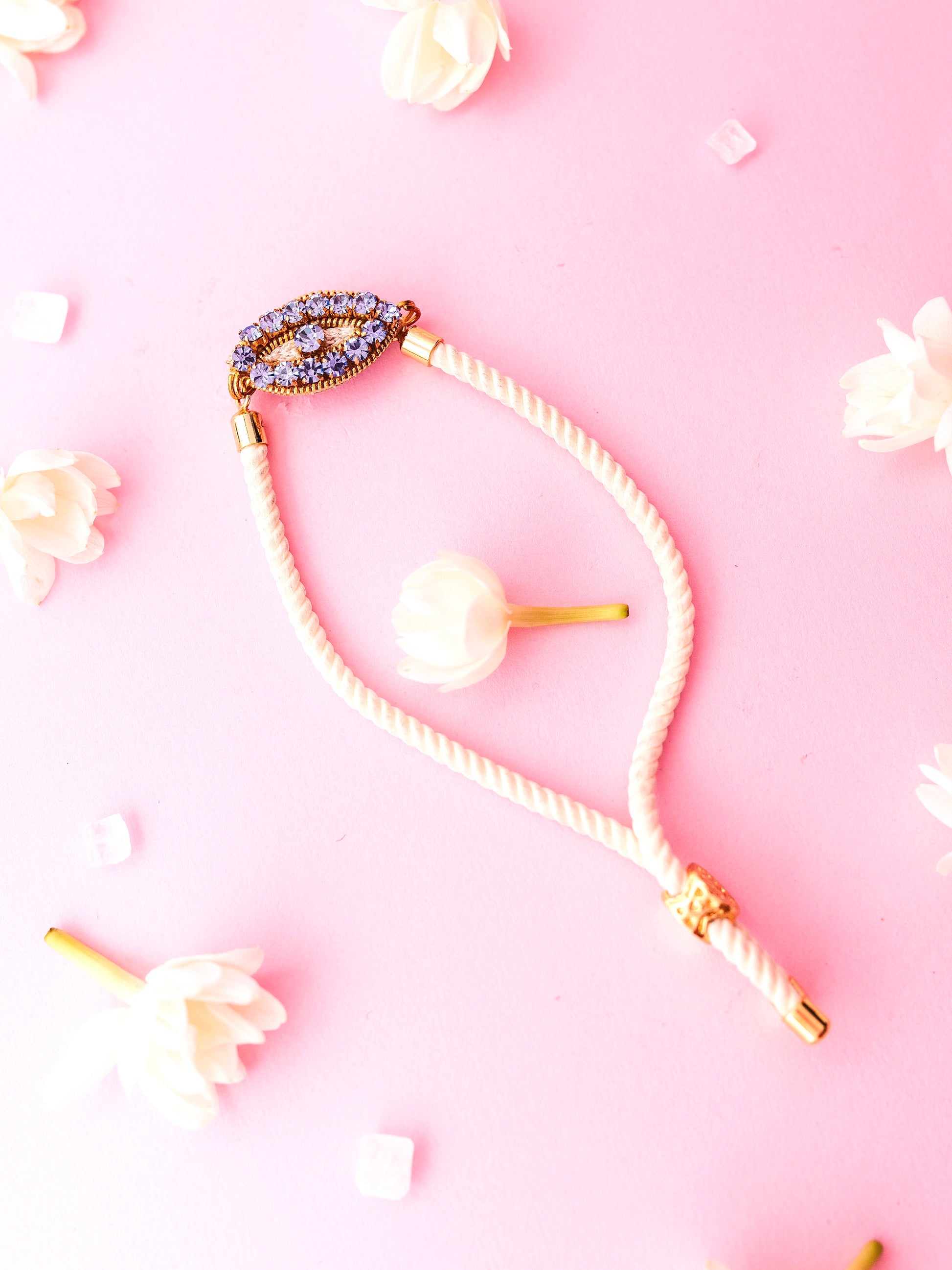 Decorative evil eye bracelet brother rakhi