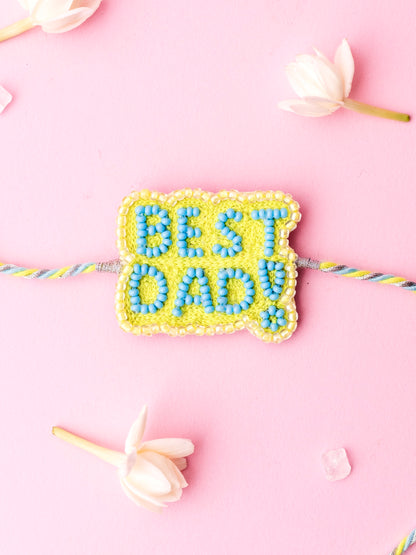 Decorative brother rakhi with best dad text