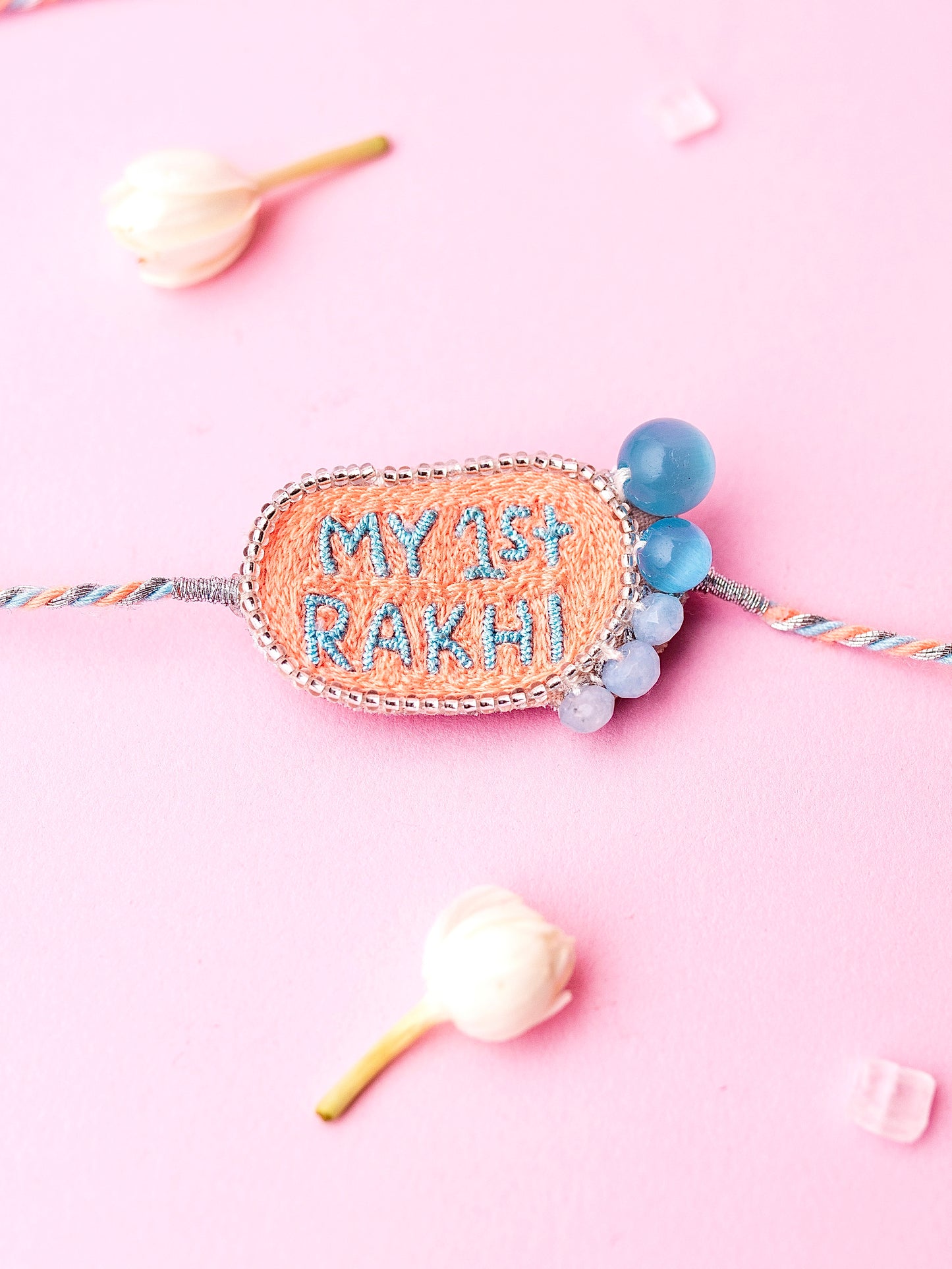 Decorative baby rakhi with my 1st rakhi text