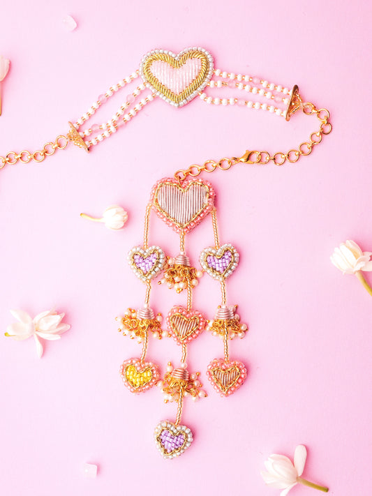 Decorative love bug  bracelet lumba with heart charm detail